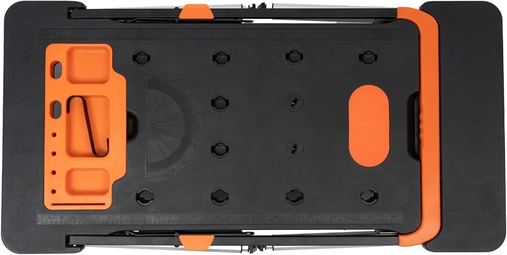 Stół warsztatowy 7 w 1, przenośna, składana, wielofunkcyjna platforma robocza, nośność 150-250 kg, wózek ręczny