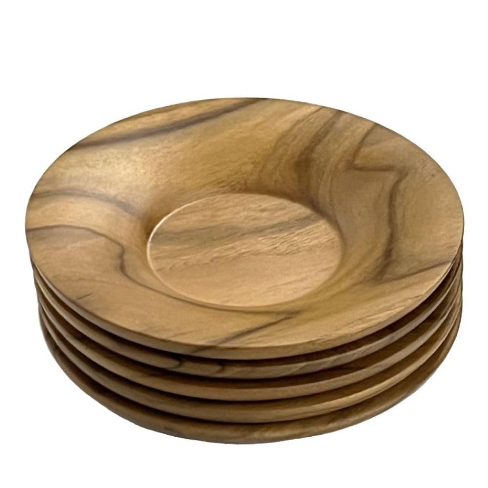 Teak Wood Tea Coasters, Set of 5