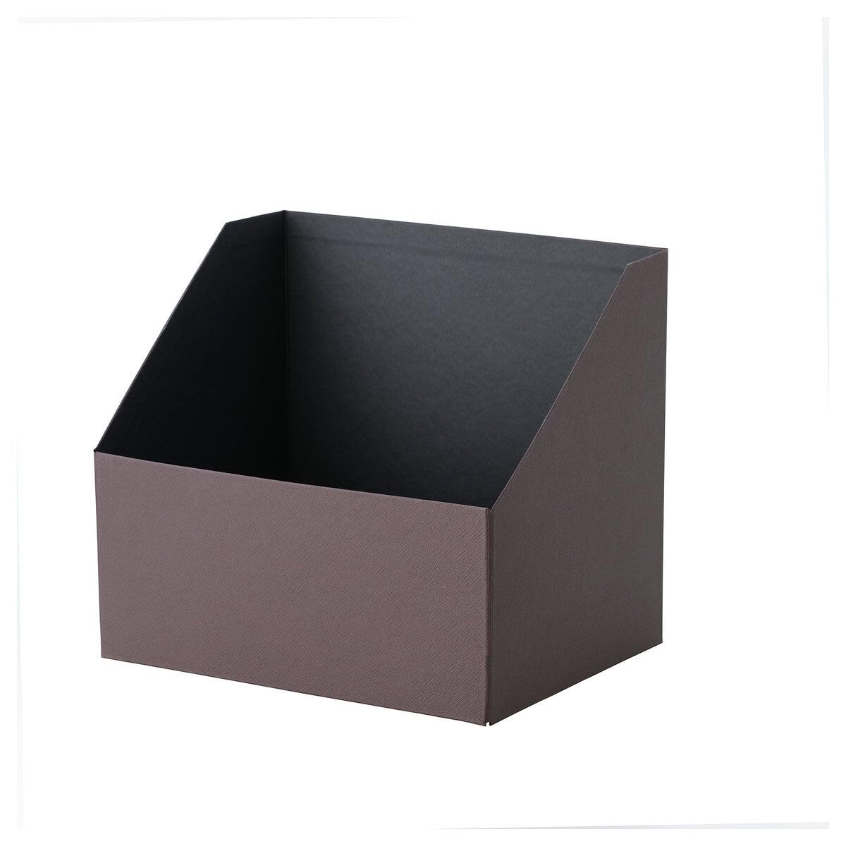 Boîte de rangement et organiseur de placard marron foncé avec tirette