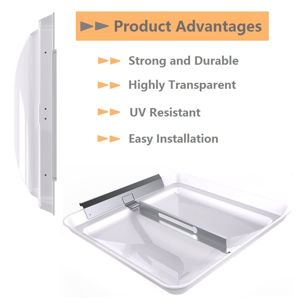 Cubierta universal de ventilación de techo de 14 pulgadas, impermeable, repuesto para caravana, remolque, autocaravana (blanco, 1 unidad)