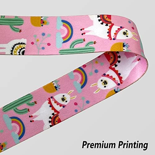 Geiomoo Lanyard with Swivel Buckle, Neck Strap for ID Badge, Keychain Holder (Alpaca)