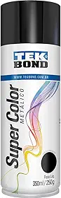 Tinta Spray Metalico Preto 350Ml/250G - 01 Unidade, Tekbond, 23321006900, Preto, Pacote De 312