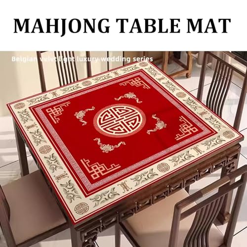 Funda De Mesa Para Mahjong Copper Red 60x60cm miniatura 2