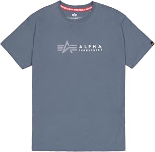 Alpha Industries Herren Alpha Label T-Shirt, Denim Blue, M