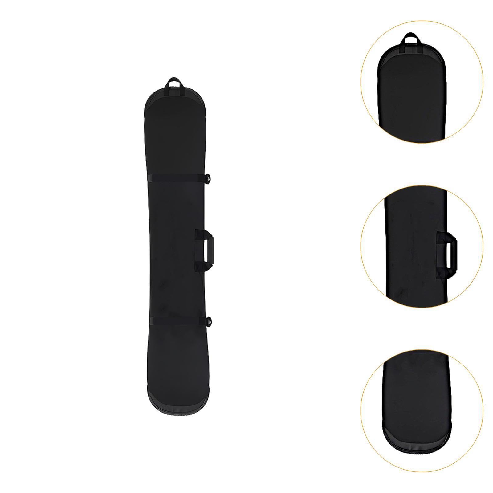 Sac de voyage pour snowboard, sac de pour skis de randonnée, bandoulière facile à transporter, accessoire unique et bandoulière rembourrée, Noir, 160 cm