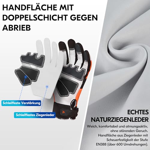 Schnittschutzhandschuhe für Kettensägen Vgo EN381-7 Klasse 1