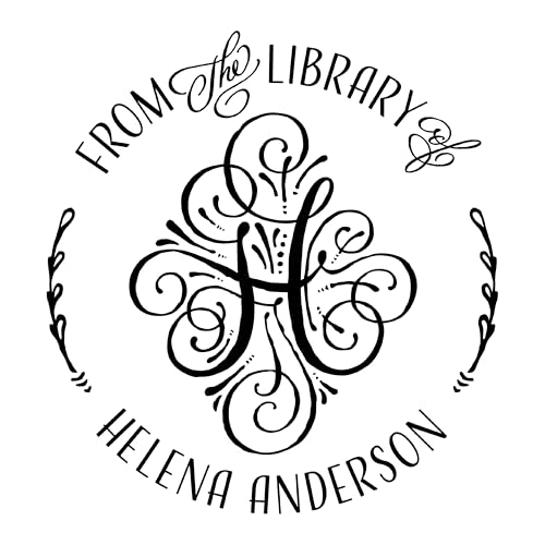 ExcelMark Personalized Book Embossers & Stamps - Personalize a Book Embosser, Wood Stamp, or Self-Inking Mount (Adorn, Round)