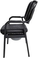 Vista 6 de Dyale Deluxe Comfort Commode con asiento acolchado, silla de cama resistente, asiento de inodoro con marco de seguridad para baño de ancianos