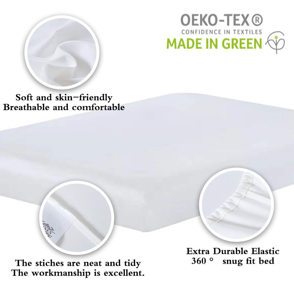 Jiajia Home Textile Bed Sheet Set King Size Sheets 4 Pieces, 600 Thread Count 100% Supima Cotton Sheets, Sateen Weave - Image 4