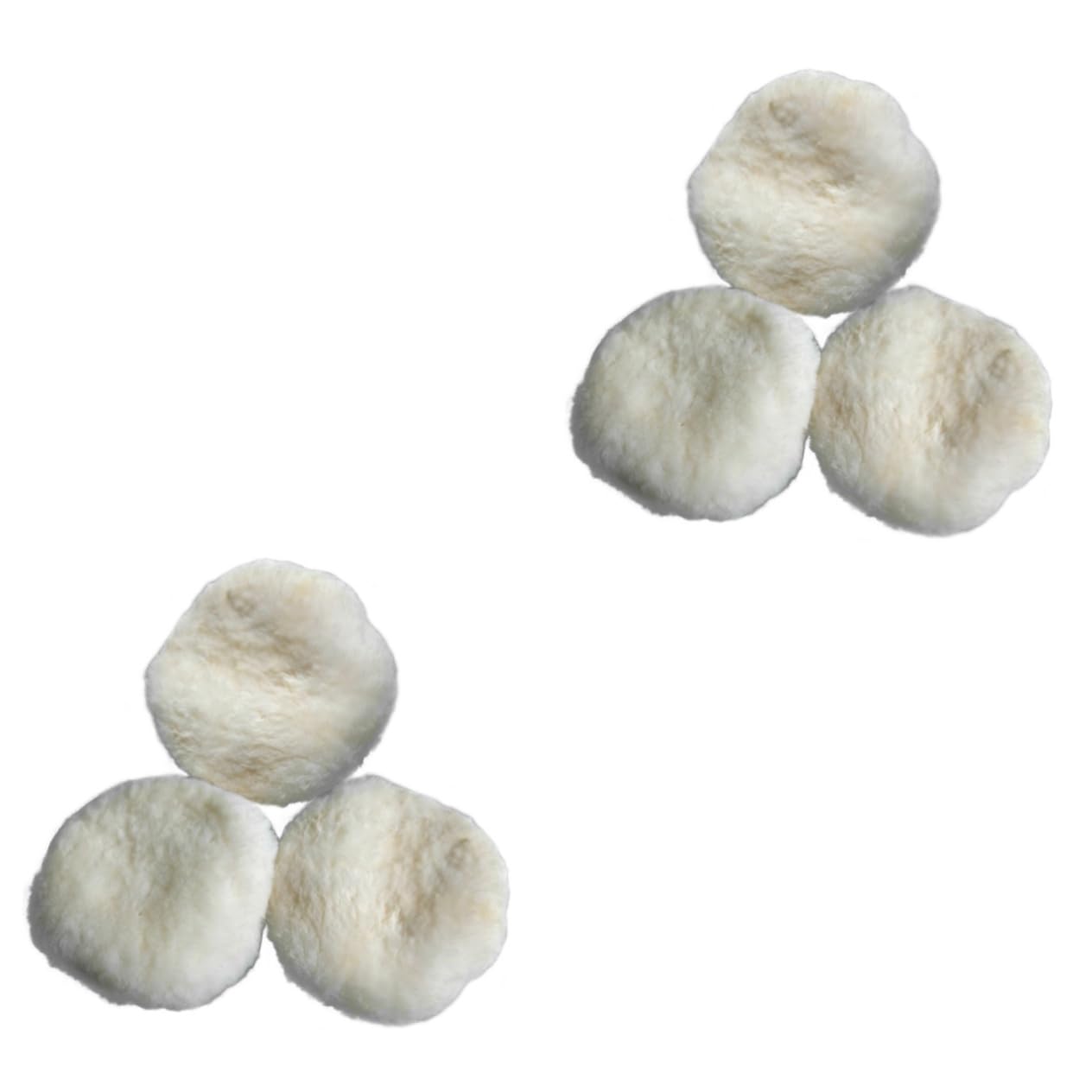 CALLARON 6piezas Almohadillas De Pulido De Lana Para Corte y Abrillantado Compatibles Lijadoras Aleatorias Estándar Superficies Brillantes Sin Daños Material Duradero y Resistente