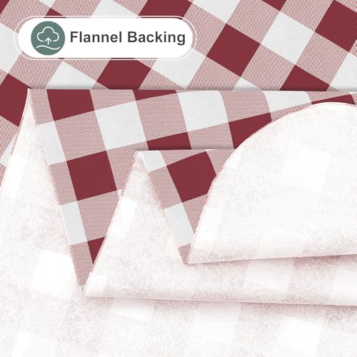 misaya Round Waterproof Vinyl Table Cloth, Flannel Backed Tablecloth by misaya - Used condition - Image 8