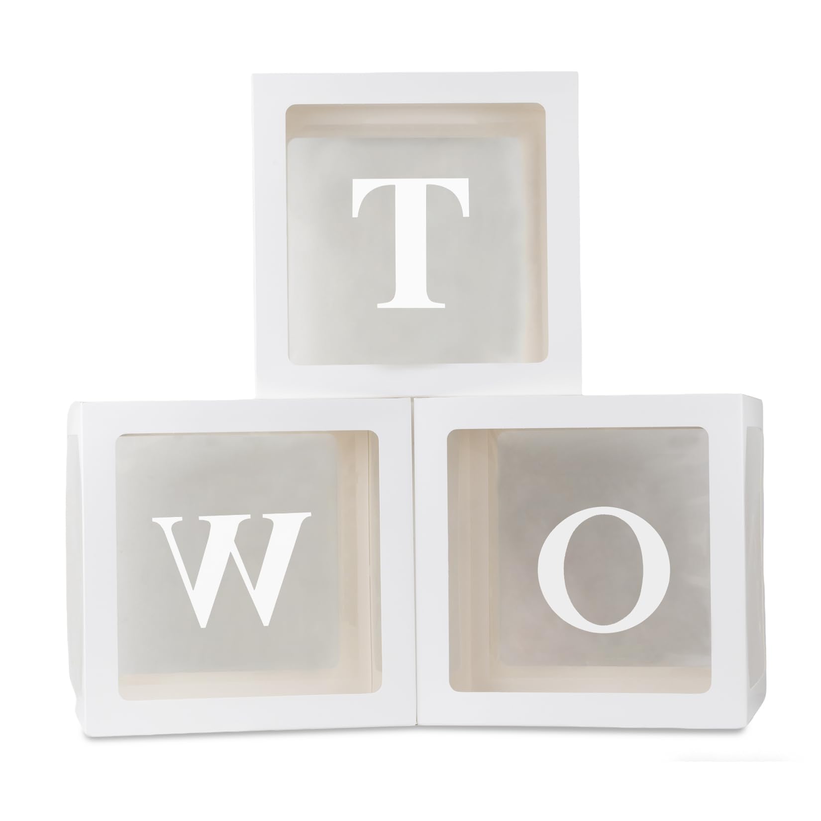 Lekabee 3 Pcs 2nd Birthday Box, 11.8 x 11.8 Inches Boxes for Birthday Party Supplies Decorations for Birthday Parties Celebration Baby Shower
