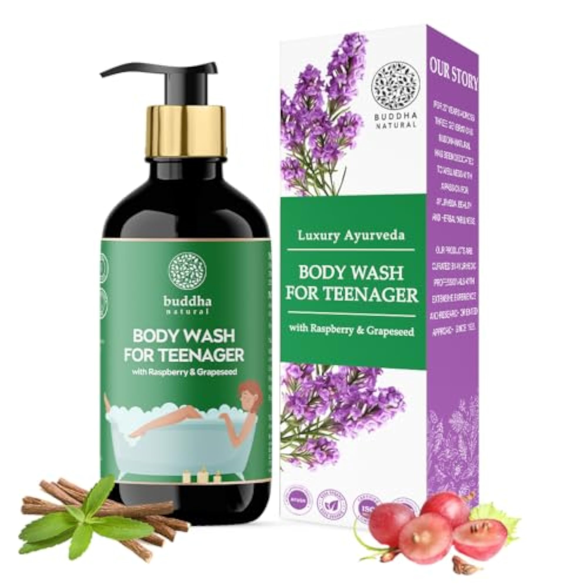 Body Wash for Teenagers, Skin Glowing Formula, 200ml