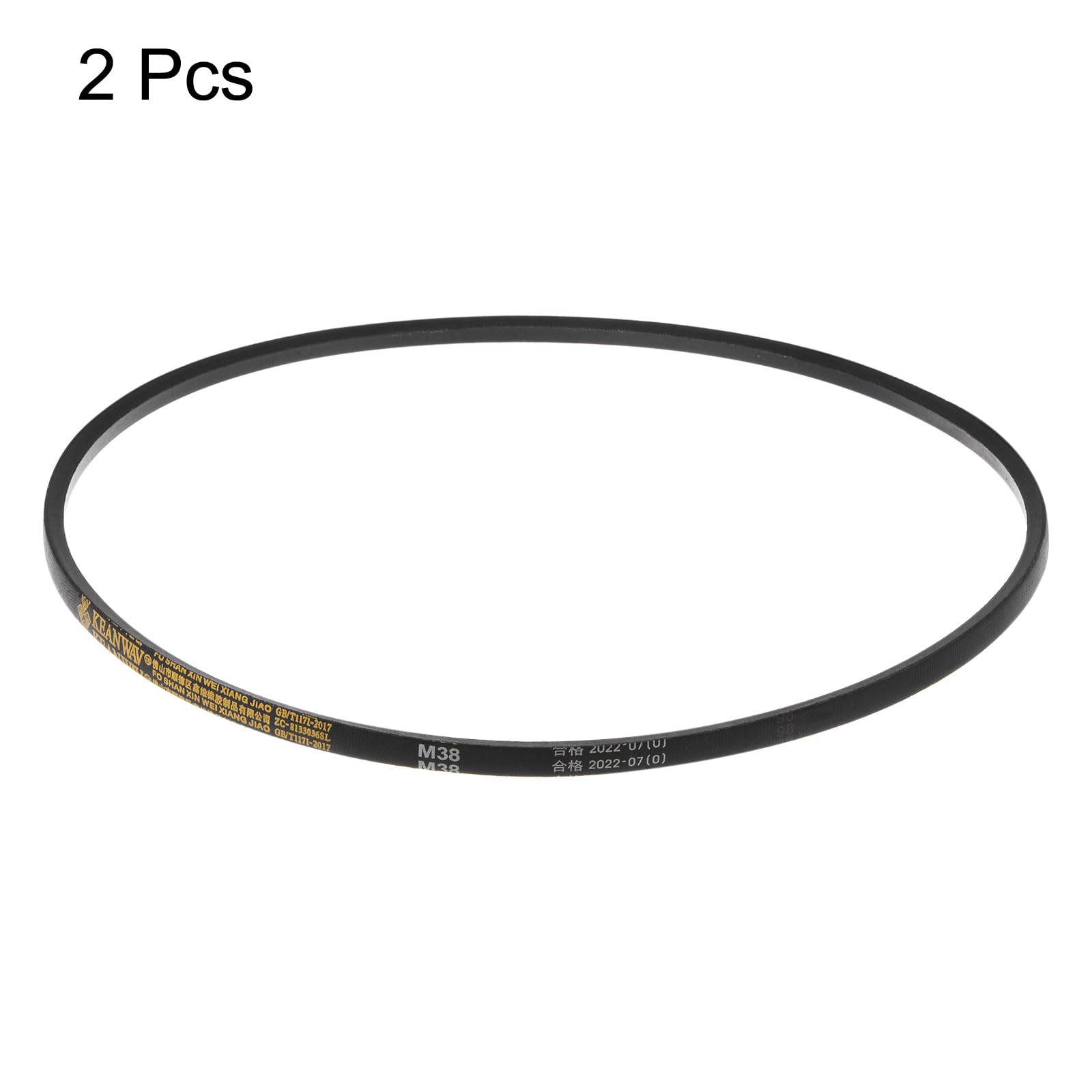 HARFINGTON 2Pcs M-38 Rubber V Belt 38" Lp 10mm W 5.5mm H, JIS Standard — Amazon image 4