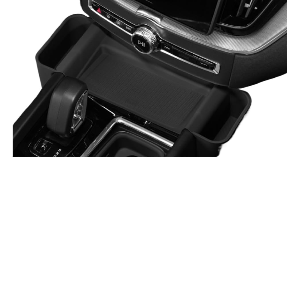 ZAtbSHwhY Car Central Control Gear Storage Box Compatible With Volvo XC60 2026(Ships From: China Mainland; B; silicone)