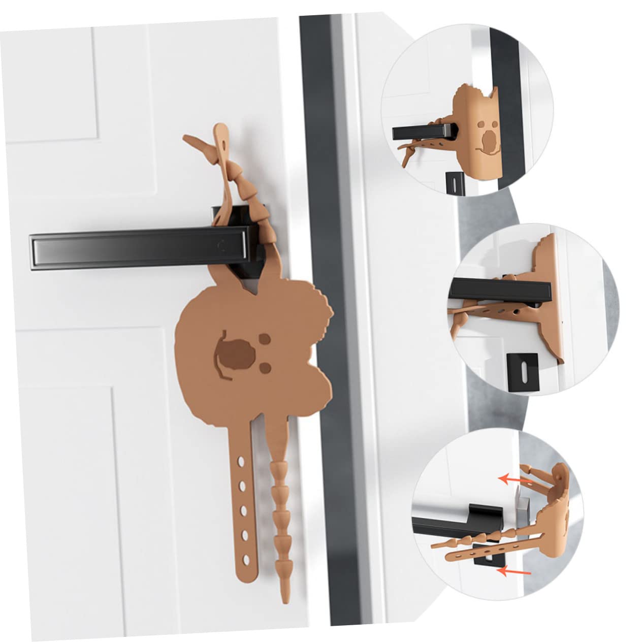 8piezas Cubiertas De Pestillo Silenciosas para Puertas De Flexible para Evitar Golpes Seguridad Infantil Habitaciones y Guarderías