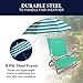 CARIBBEAN JOE Beach Umbrella for Chair, Adjustable and Universal Clamp On Beach Umbrella with UV Protection, 48 Inch Arc, Bold Stripe