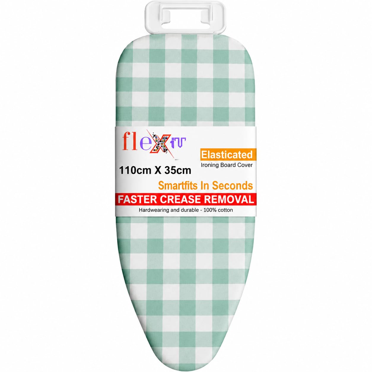 Flexitt Smartfit Ironing Board Cover with felt pad layer 110cm X 35cm