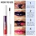evpct Brownsih Red Peel Off Lip Stain Tints, Liquid Lipstick Lip Stain Long Lasting Waterproof for Women, Non-stick Cup Lipstick Peel Off Highly Pigmented Not Faded Smudge-proof Easy to Apply, 05#