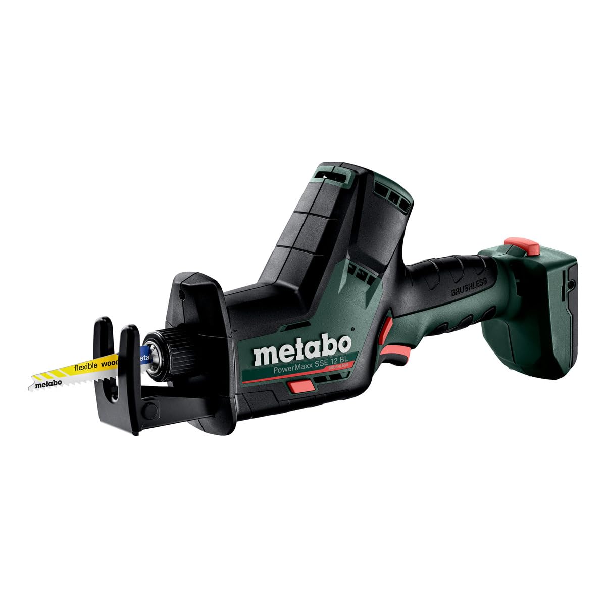 Metabo POWERMAXX SSE - Sierra de sable inalámbrica sin escobillas de 12 V con Metabox | 602322860