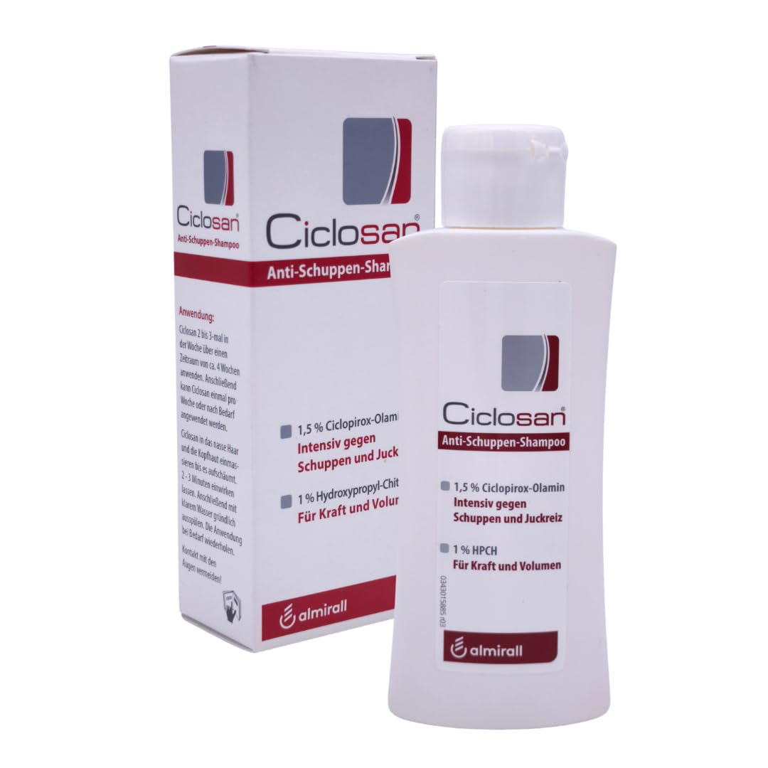 Ciclosan Anti-Schuppen Shampoo 100 ml I Pflege bei Schuppenbildung I Kopfhautpflege Shampoo I mit Ciclopirox-Olamin I für die regelmäßige Haarpflege I Kopfhaut & Haar I mit Pharma Perle Duschgel (2x)