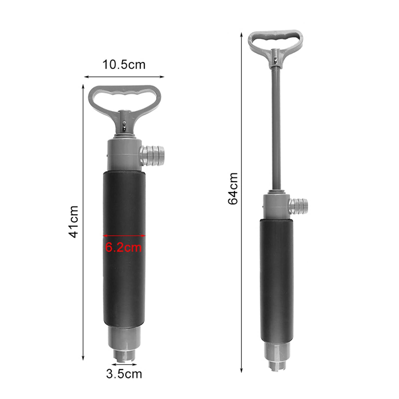 41 cm Bilgenpumpe, Manuelle Wasserpumpe für Kajaks, Schwimmerpumpe mit 60 cm Schlauch