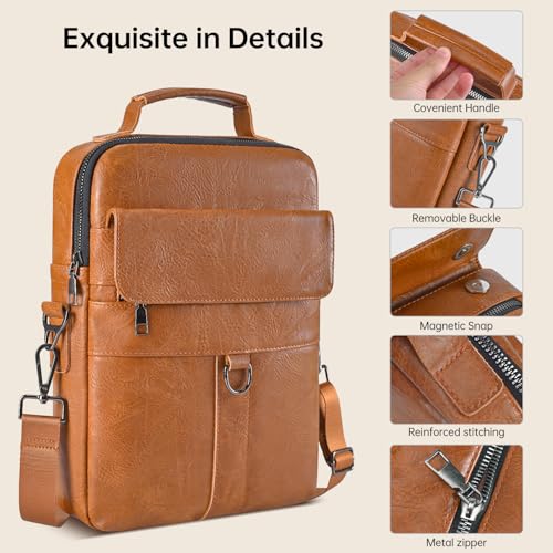 11 Inch Shoulder Bag Leather Carrying Case for 11 Inch iPad Pro M4/iPad Air 11" M3 M2 2025 with Magic Keyboard, iPads A16 11"4