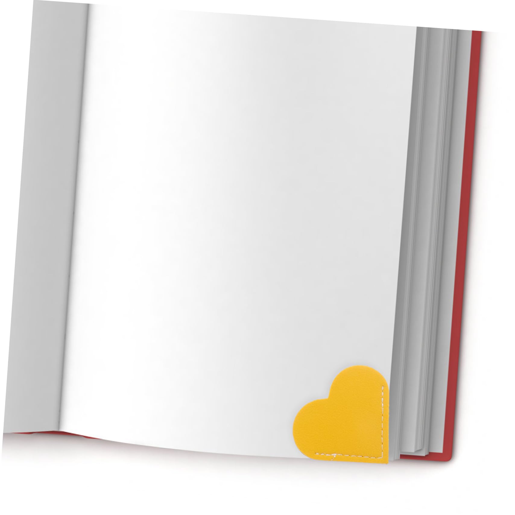 COHEALI Pu Leather Heart Bookmark Mini Portable Present 5pcs Pack Book Corners for School Folder Corner Protect