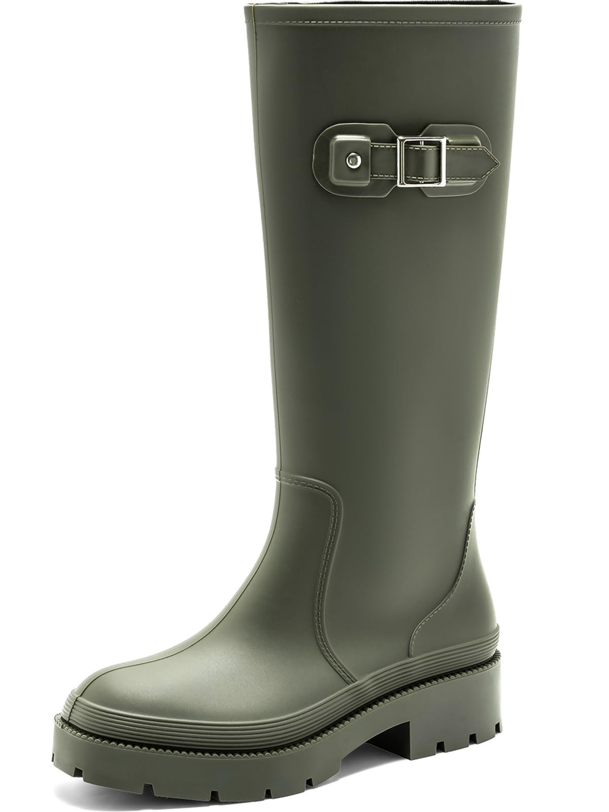 Lvptsh Gummistiefel Damen Hoch Regenstiefel Langschaft Wellington Boots Wasserdichte Gummischuhe Garten Stiefel Anti Rutsch Rain Boots
