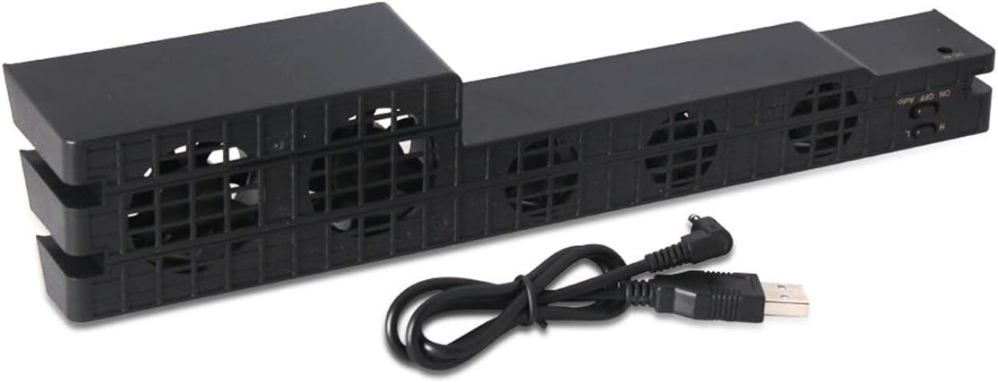 Linkstyle Cooling Fan for PS4 PRO, USB External Cooler 5 Fan Turbo Temperature Control for Sony Playstation Pro Gaming Console