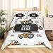 EANSSN Dzieci urocze traktory, poszewka na kołdrę, kreskówka, traktor, zestaw pościeli, chłopcy, zabawki, samochody, kołdra, wystrój pokoju dziecięcego, jasne, kolorowe, śmieszne kółka, narzuta na łóżko z 2 poszewkami na poduszkę, King Size