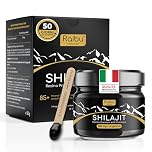Shilajit Himalayano Puro - Resina di Shilajit con 85+ Oligominerali e Acido Fulvico - Alta Potenza, 600 mg per dose giornaliera - Naturale, Vegano e Senza Aditivi