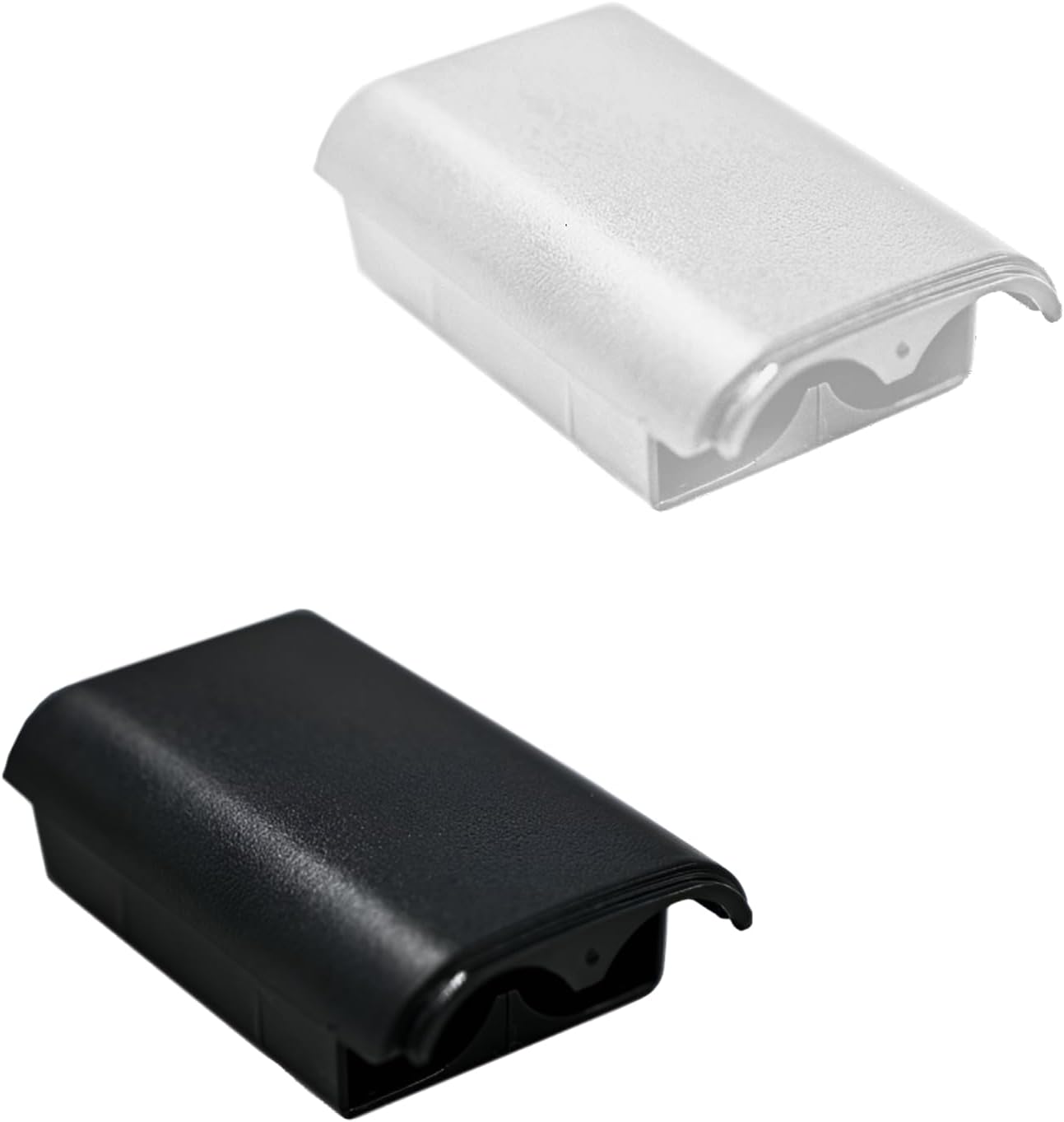 2 Pcs Battery Cover Case for Xbox 360 Wireless Controller,Battery Pack Cover Shell Case Replacement Repair Part Compatible for Xbox 360(1×Black, 1×White)