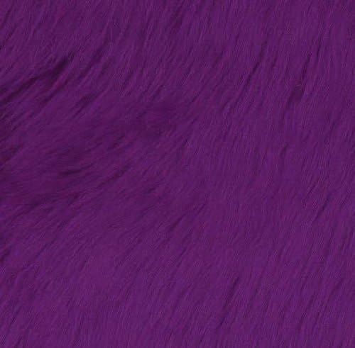 Shannon Faux Fur Luxury Shag Purple, Fabric by the Yard