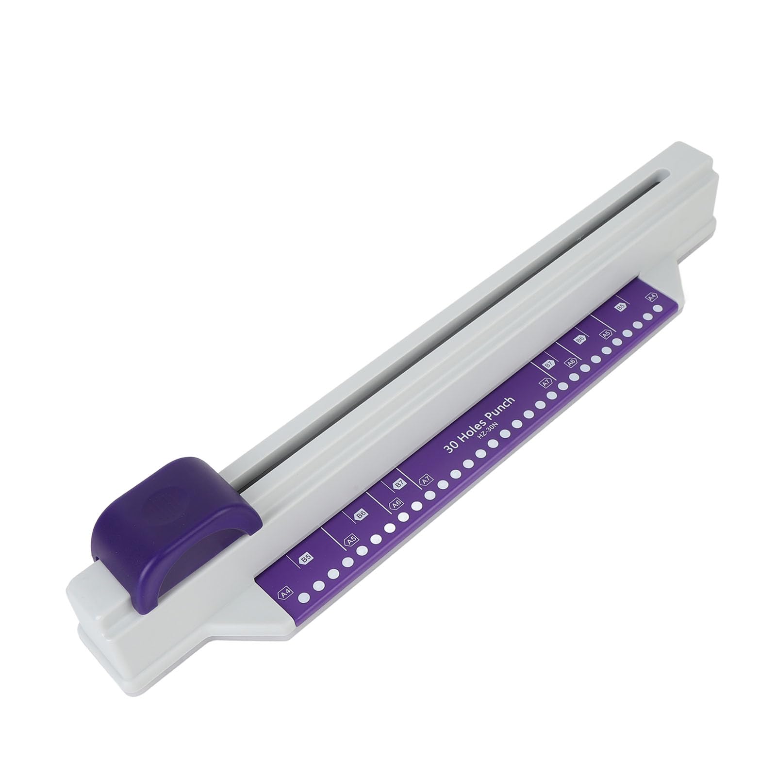 Perforatore per Carta A4 Efficiente a Spinta Manuale da 30 Fori per Forniture per Ufficio e Scrapbooking, Plastica