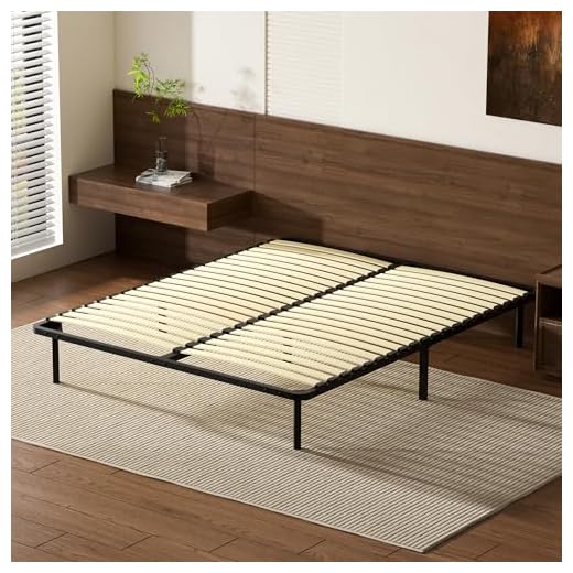 Stanew - Sommier Essentiel 160x200 cm | Résistant et Confortable | 7 Pieds Inclus | 20 Lattes | Cadre métal laqué époxy | Sommier 1 ou 2 Personnes | Lattes réglables| Montage Rapide et Facile