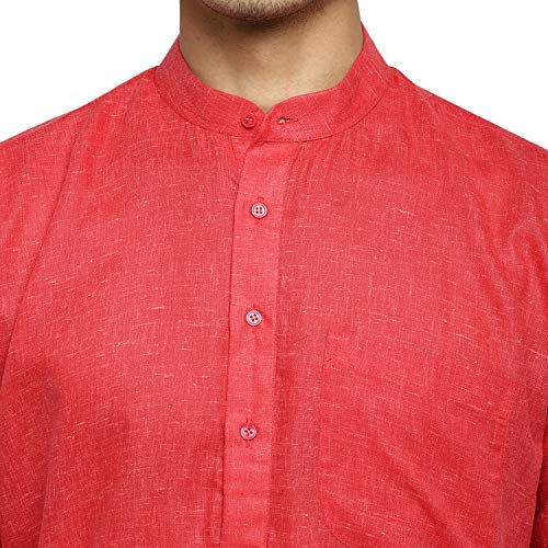 Image of Royal Kurta Men's Cotton Knee long full Sleeve Solid Straight Kurta Pyjama Set