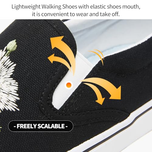 Image of Women's Canvas Slip On Sneakers Non Slip Loafers | low top non slip on walking breathable casual comfortable fashion tennis