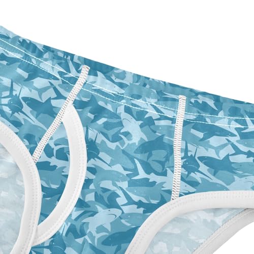 Boys' Exclusive Briefs Toddler Underwear 95% Combed Cotton Boxerbriefs 2T Blue Shark 1154