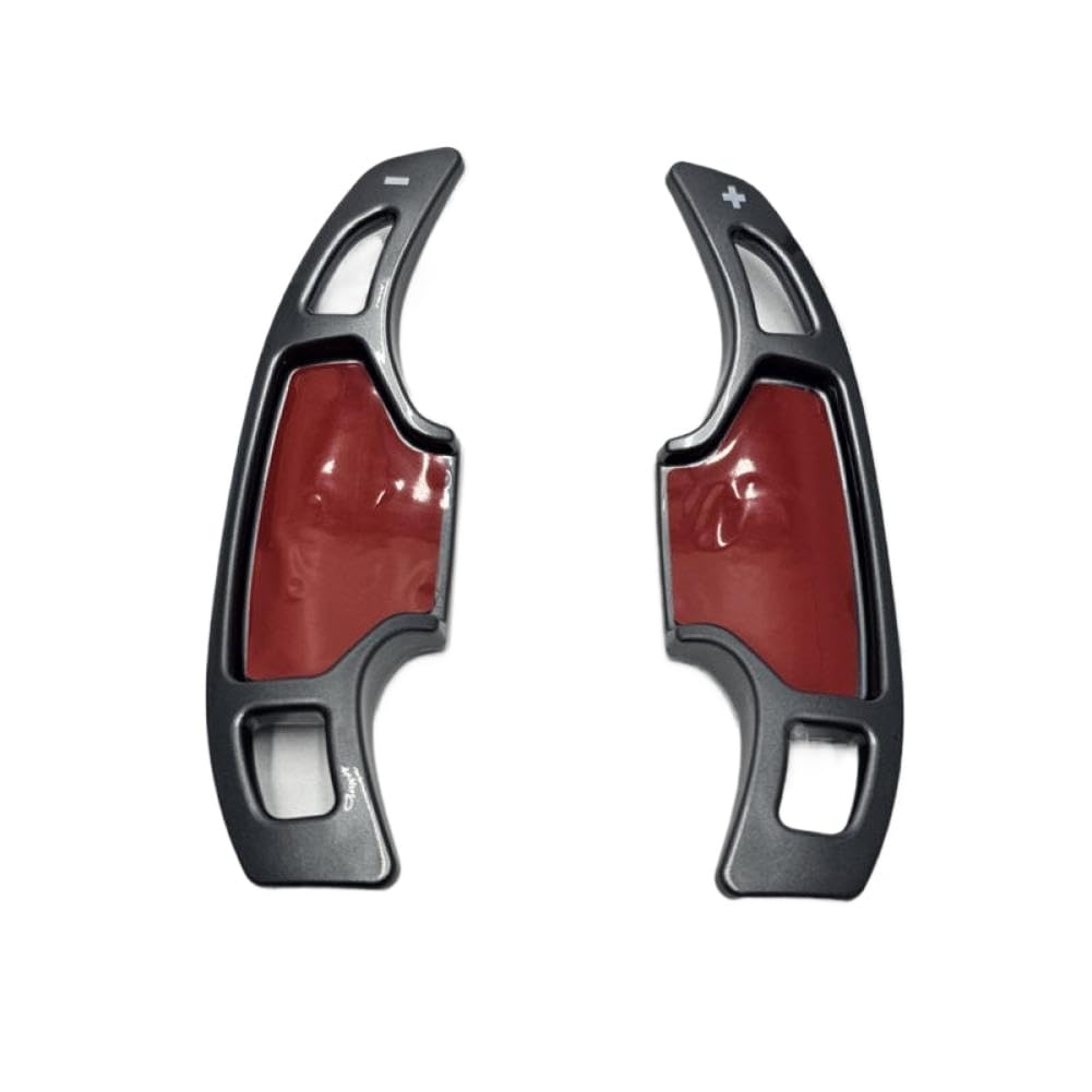 2 Pcs Car Steering Wheel Paddle Shifter Extension Accessories Compatible With Mustang 2024 2025 2026(Grey)