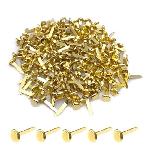 Mini Brads, Metall Musterklammern, für Karten, Scrapbooking, Gold, 200 Stück Cover