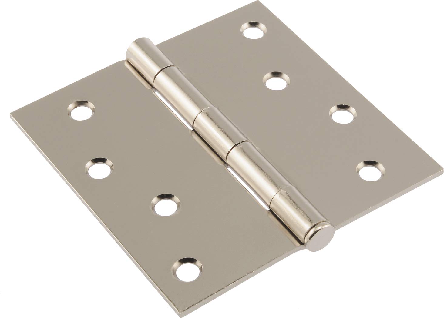 Charnière de porte résidentielle haut de gamme en finition nickel durable avec angles carrés