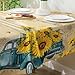 cusugbaso Sunflower Tablecloth 60x84 Inch Rectangle, Sunflower Decorations for Home, Spring and Summer Table Cloth Rectangle Waterproof Stain Resistant for Table,Party