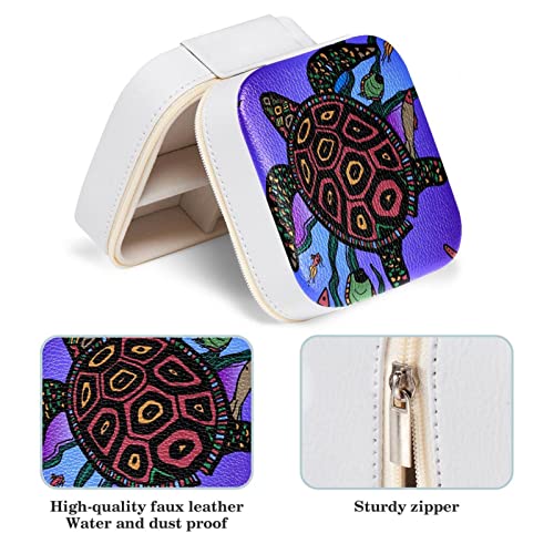 Boîte à bijoux tortue compacte pour organiser vos colliers sur la coiffeuse