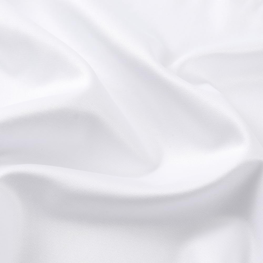 Spring&Gege Boys Shiny Satin Dress Shirts Sateen Long Sleeve Wrinkle-Free Solid Formal Wedding Button Down Shirts - Image 2