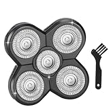 1 PCS Head Shaver Replacement Blades,Valentines Day Gifts for Him Mens Husband Dad - Birthday Gift Ideas for Dad, 5-Blade Shaver Heads for Bald and Face Hair with Cleaning Brush
