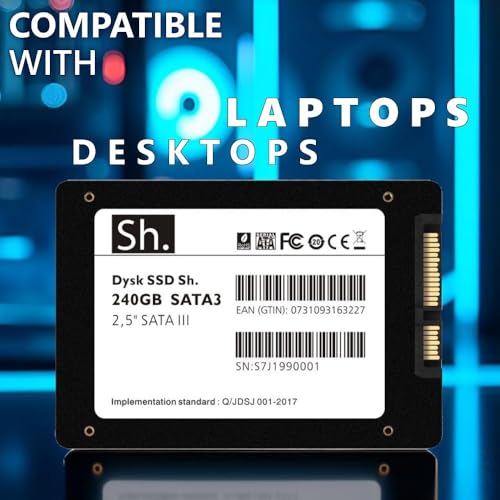 Sh. SSD 240GB 2.5" SATA III Internal Solid State Drive – Up to 530MB/s Read, 450MB/s Write – High-Speed 3D NAND Flash – 6Gb/s Interface – for Laptop, PC, Desktop Computer - Image 3