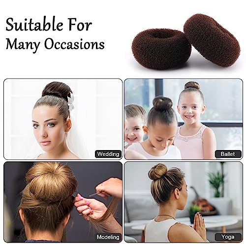 Hofason Hair Bun Maker Donut 12 Pcs, Medium Sock Bun Doughnuts For Ballet Style Buns, Long Hair Accessories Bulk Ring Shaper For Women And Girls thumb #5