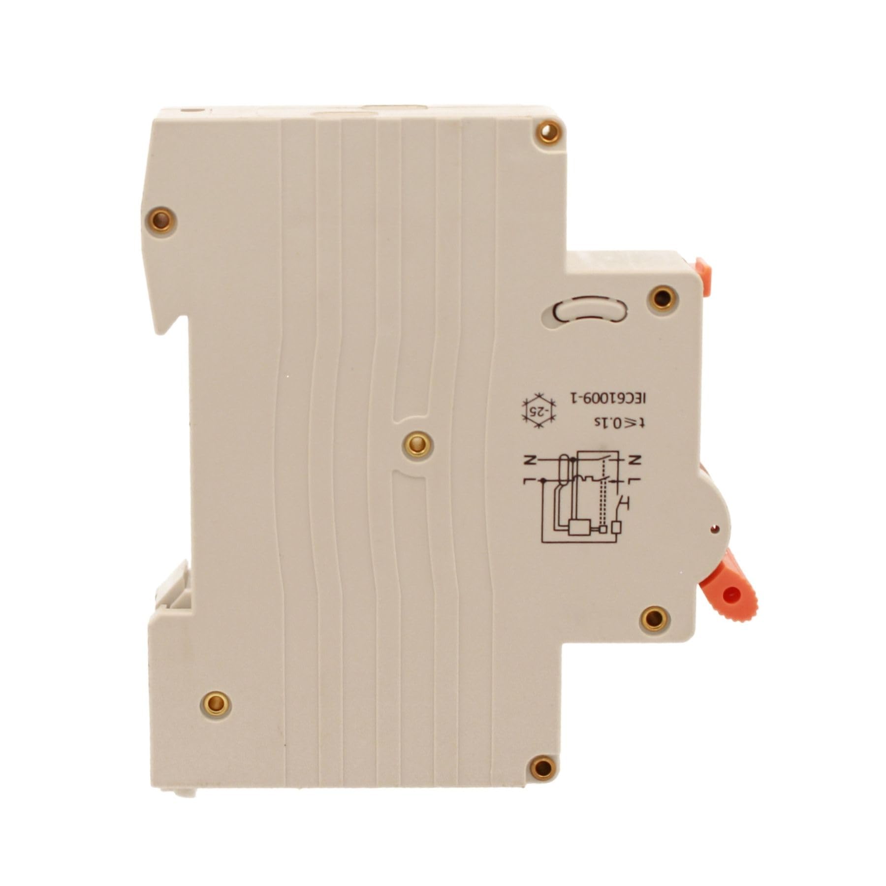 Interrupteur magnétothermique différentiel 16 A C16, type AC Courbe C, 1P+N 6 kA 30 mA 220 V, RCBO Salvavita Slim, occupe seulement 1 module DIN