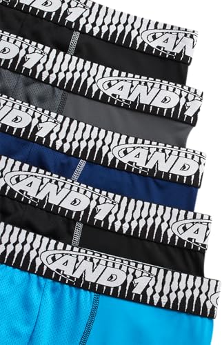 AND1 Mens Boxer Briefs - 5 Pack Performance Stretch Mens Underwear Long Leg Boxers for Men with Contour Pouch (Sizes: S-3XL)2